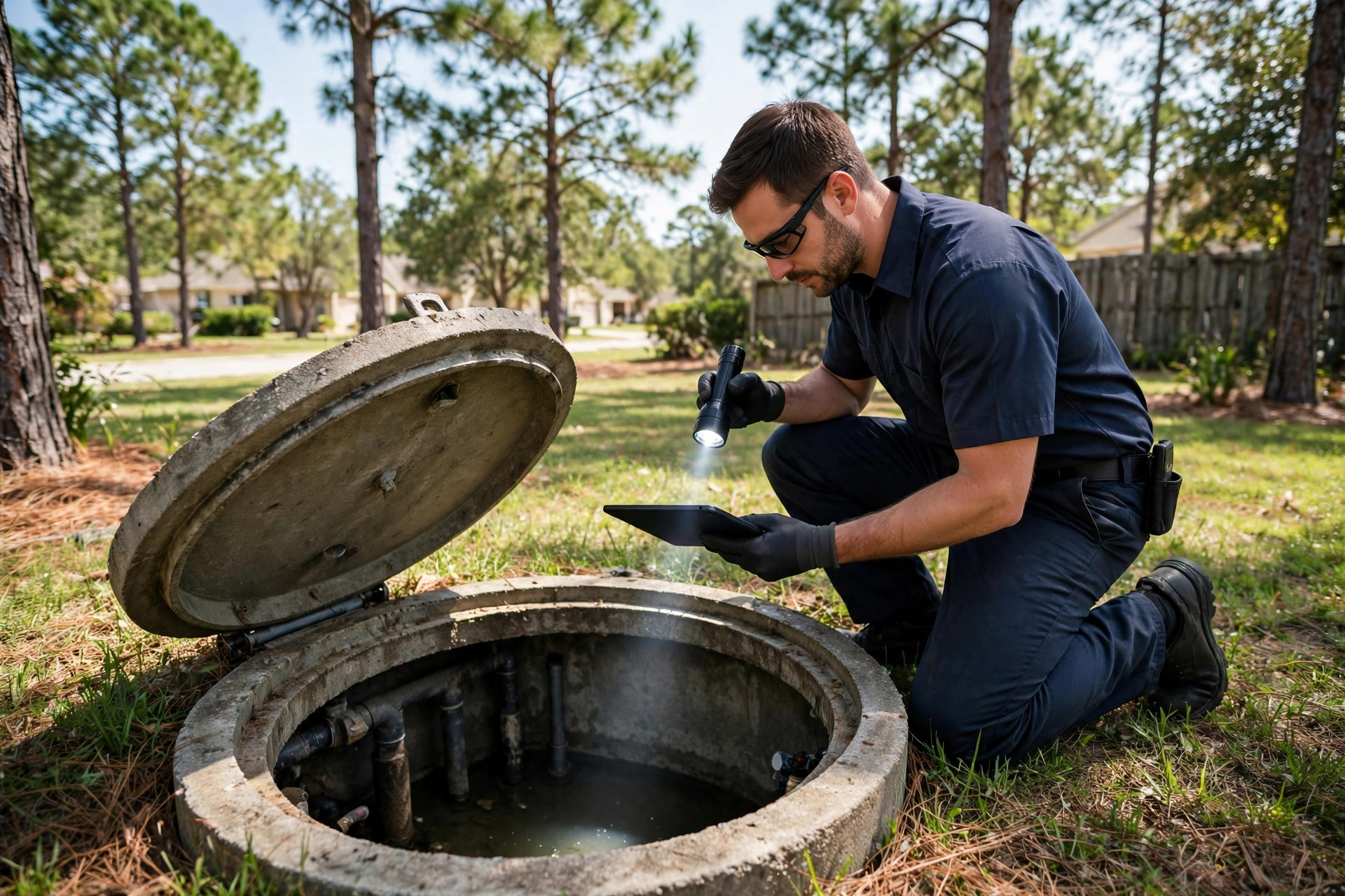 Septic tank inspection in Tyler TX