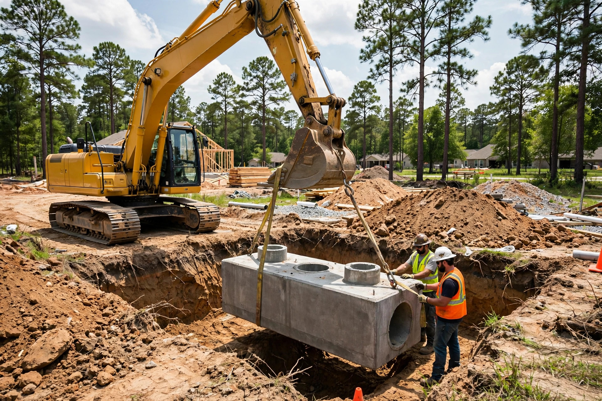 Septic tank installation in Tyler TX